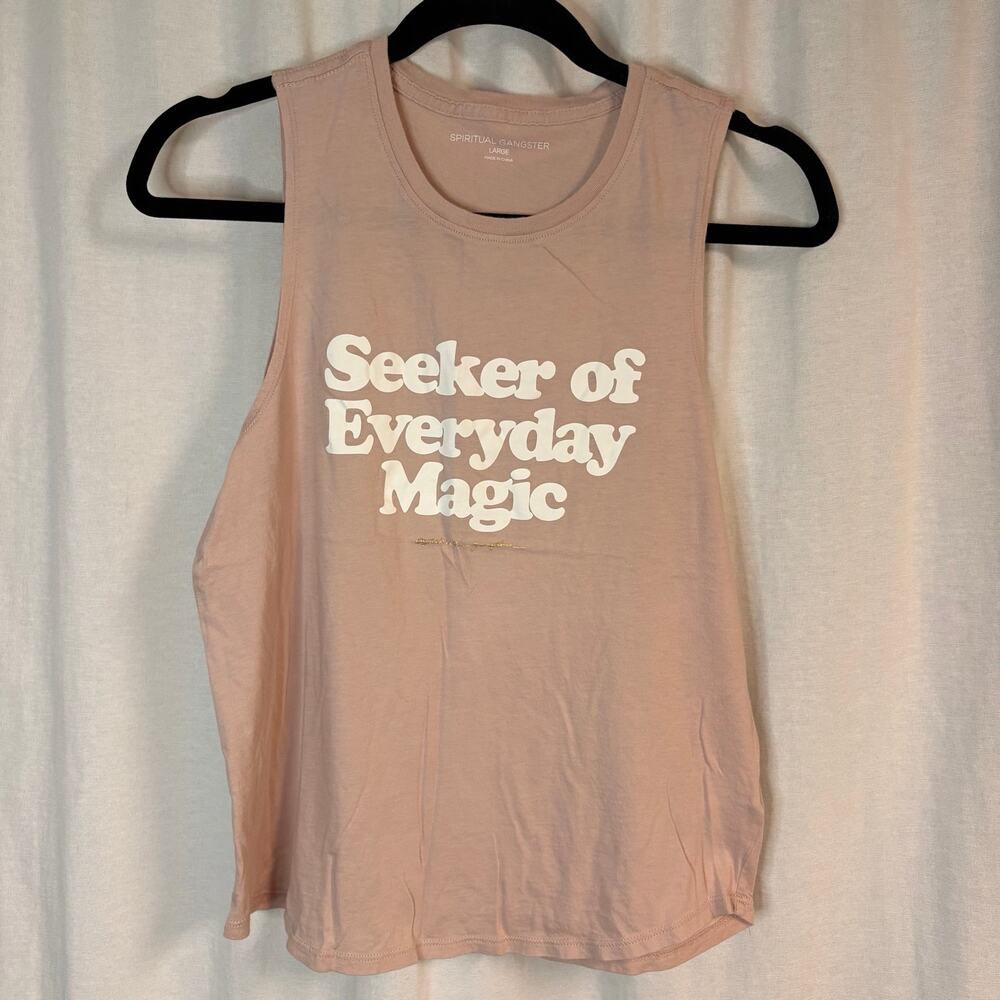 Spiritual Gangster Seeker of Everyday Magic Graphic Tank Top Large